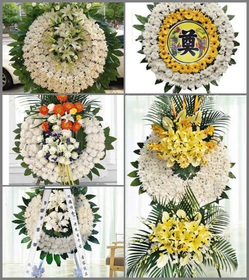 山东青岛即墨市龙山街道西南贡村花圈速递